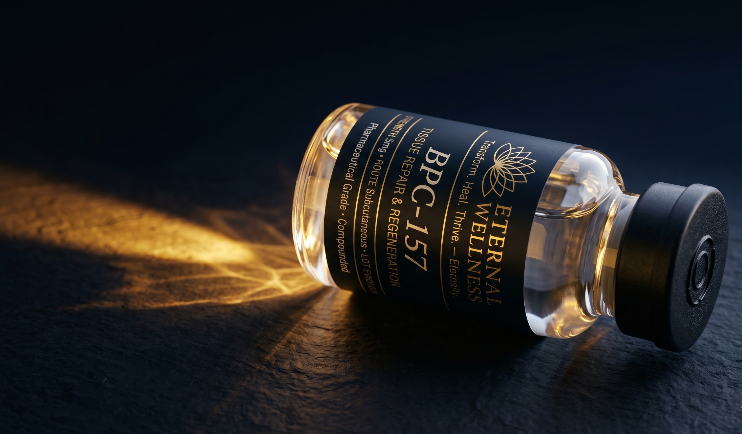 BPC-157 pharmaceutical-grade peptide vial — Eternal Wellness Center