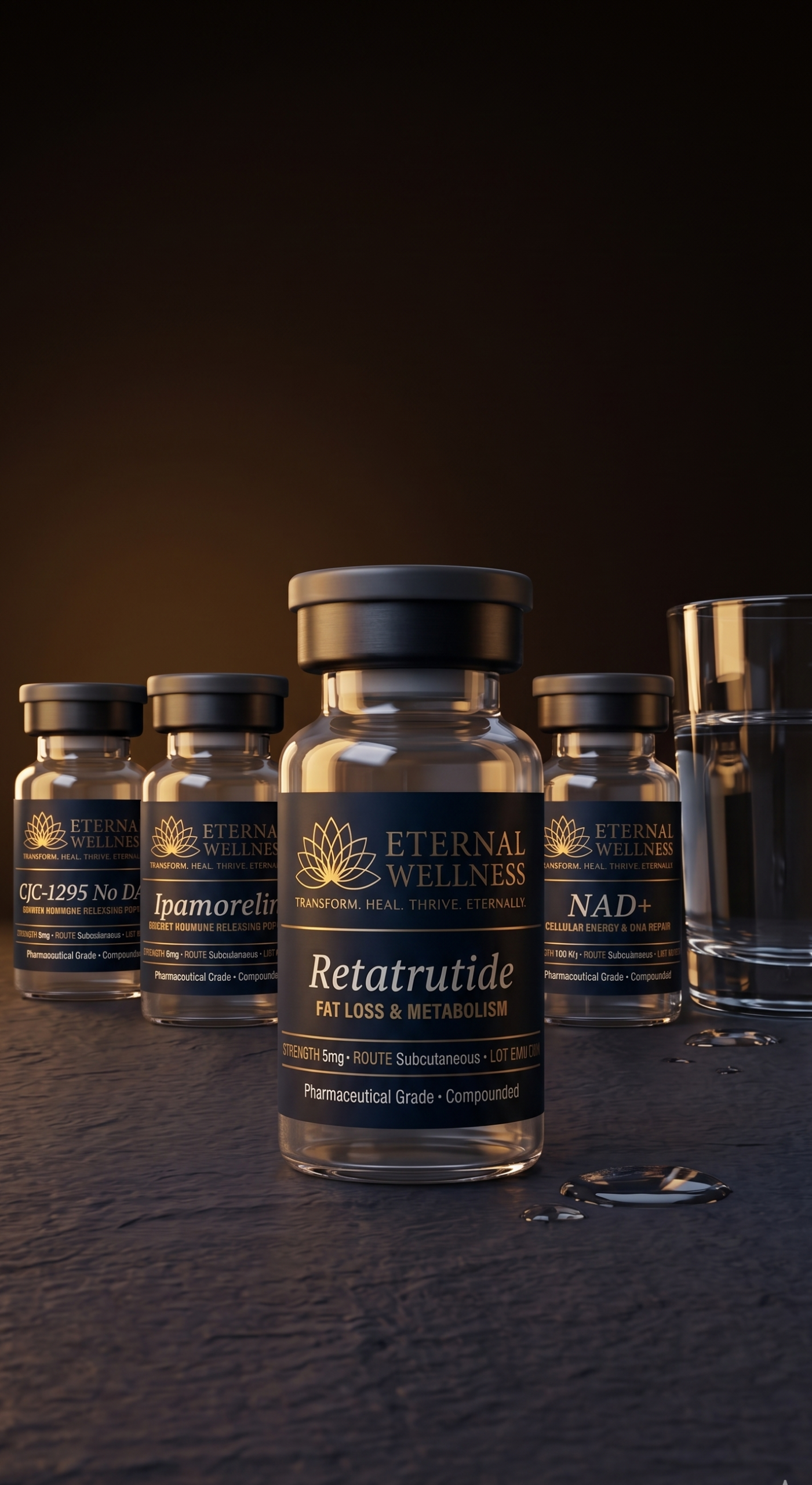 Pharmaceutical-grade peptide compounds — Eternal Wellness Center fat loss protocol