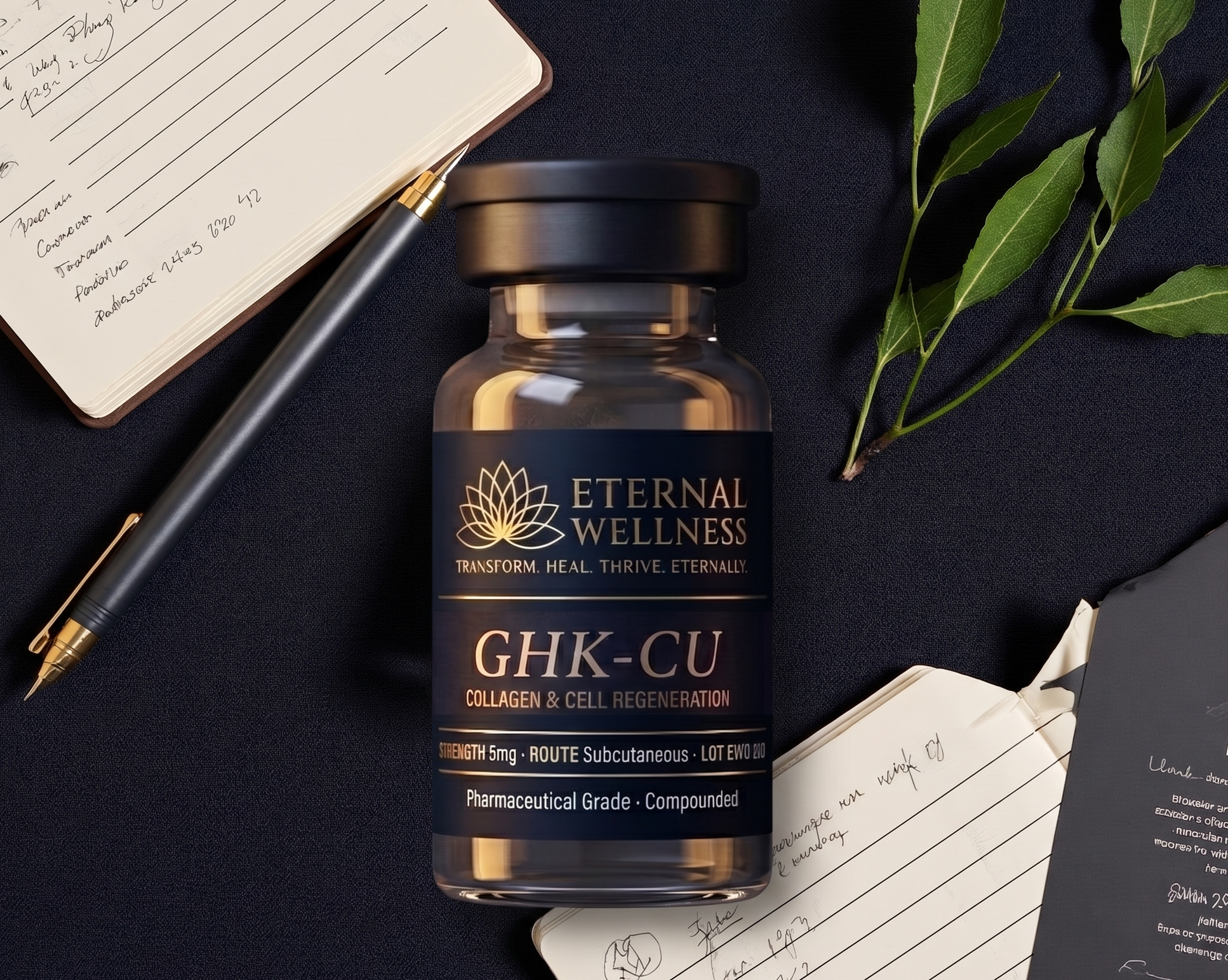 GHK-Cu protocol planning — Eternal Wellness Center cellular repair programme