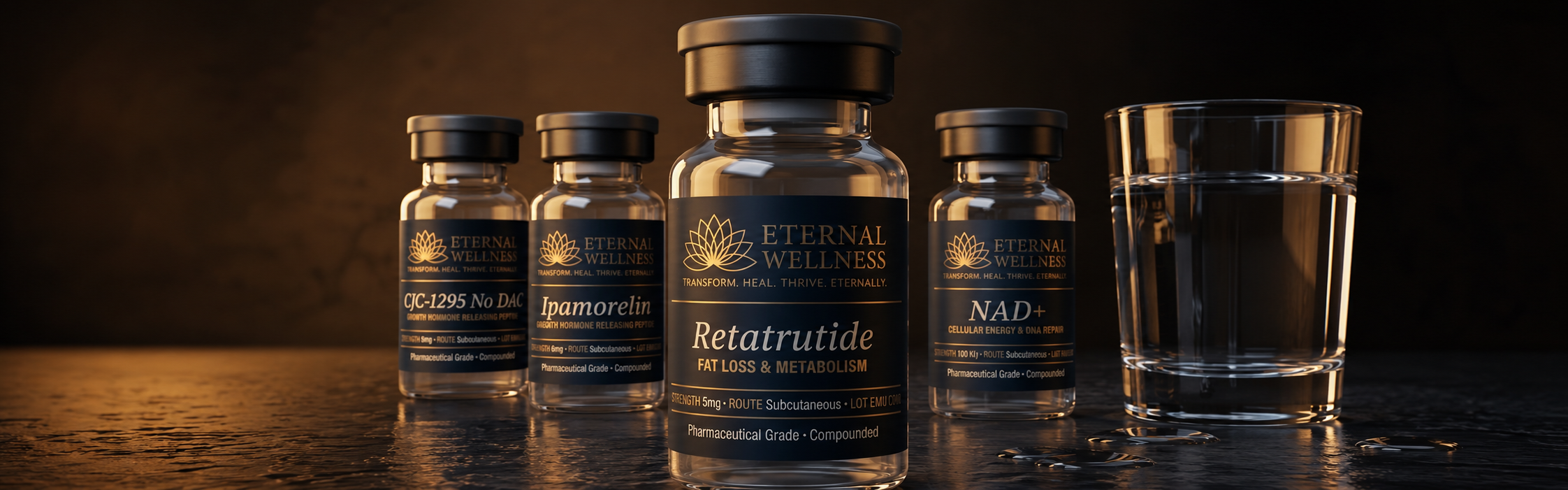 Pharmaceutical-grade peptide vials — Eternal Wellness Center
