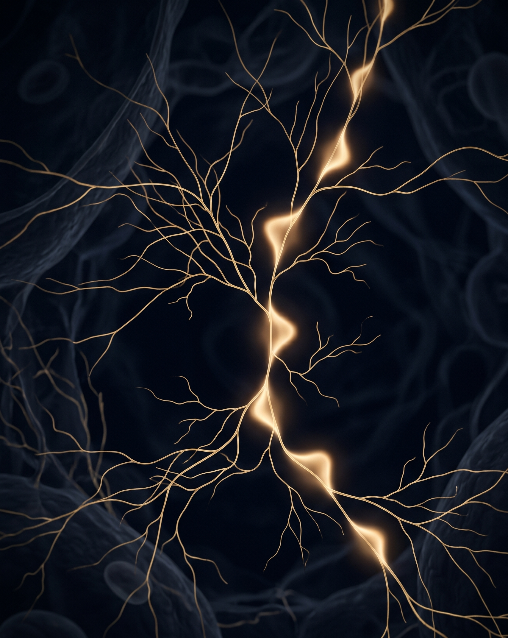 Elegant cellular and hormonal signalling visual representing growth hormone pulse support.